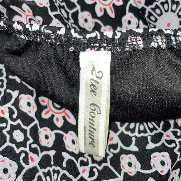 2tee Couture Dress Boho Mandala Print Off Shoulder Ruffles Women’s M - Picture 4 of 5